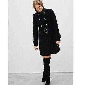 Babaton Aritzia Wool Cashmere Bromley Black Coat Sz XXS